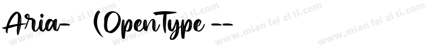 Aria-常规 (OpenType -字体转换